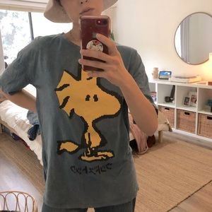 Zara peanuts oversized shirt